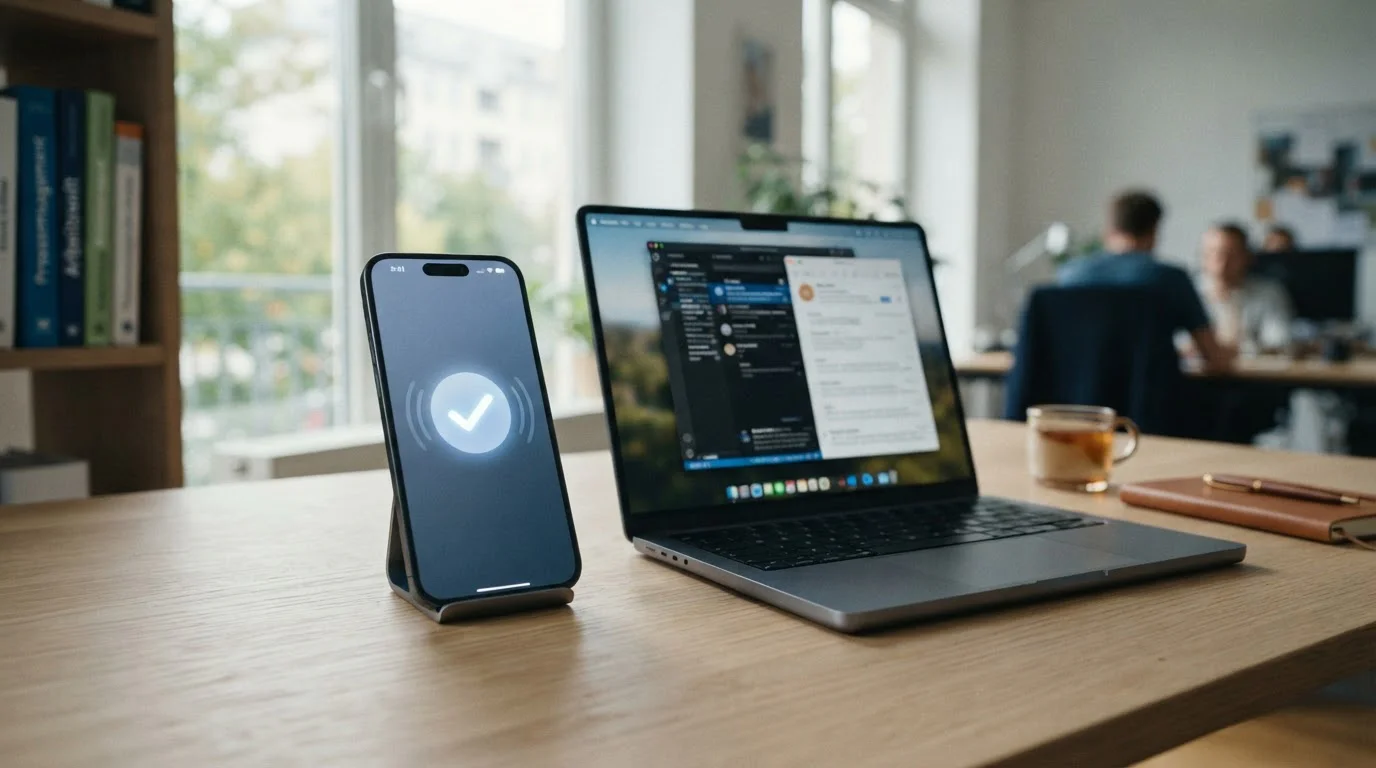 Apple Pay im deutschen Online-Casino auf einem Smartphone neben einem Laptop