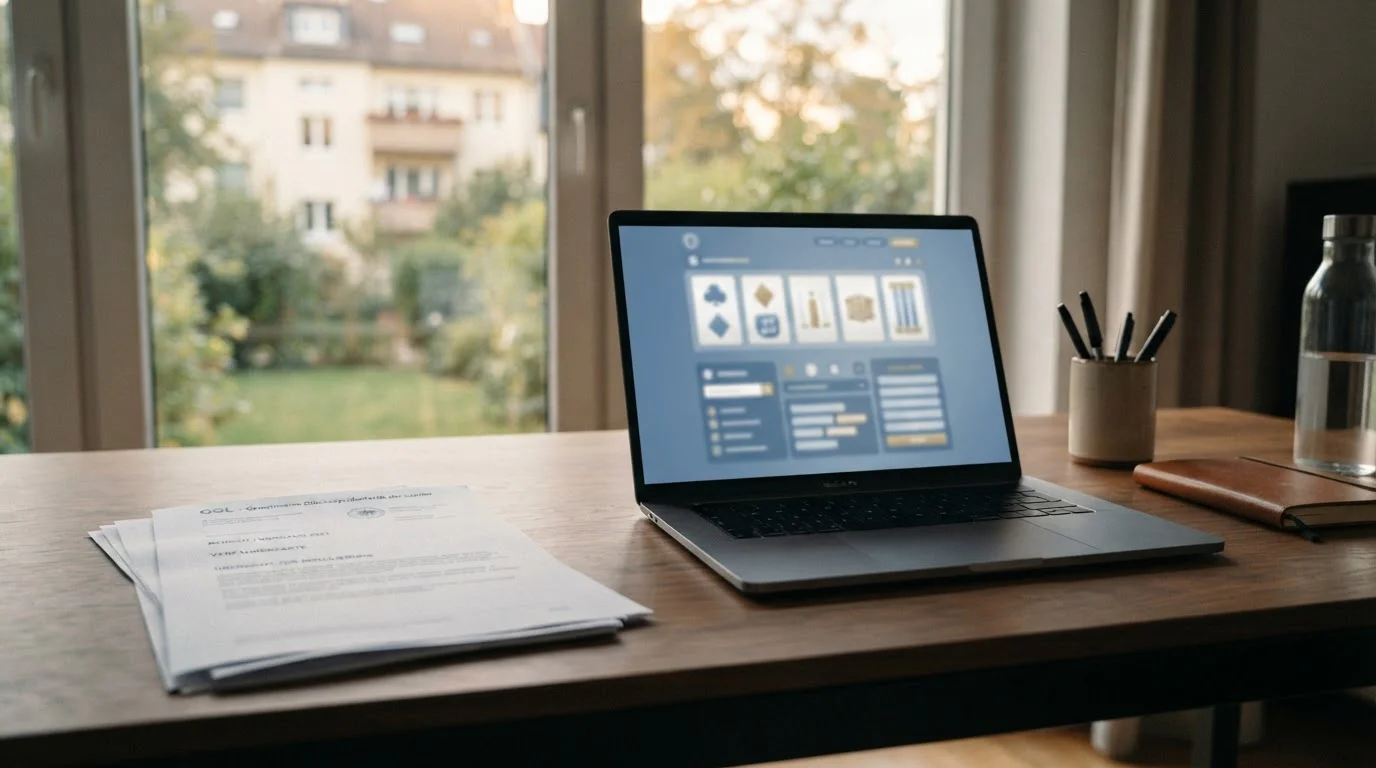 Deutsche Online-Casinos mit Lizenz auf einem neutralen Prüfdokument
