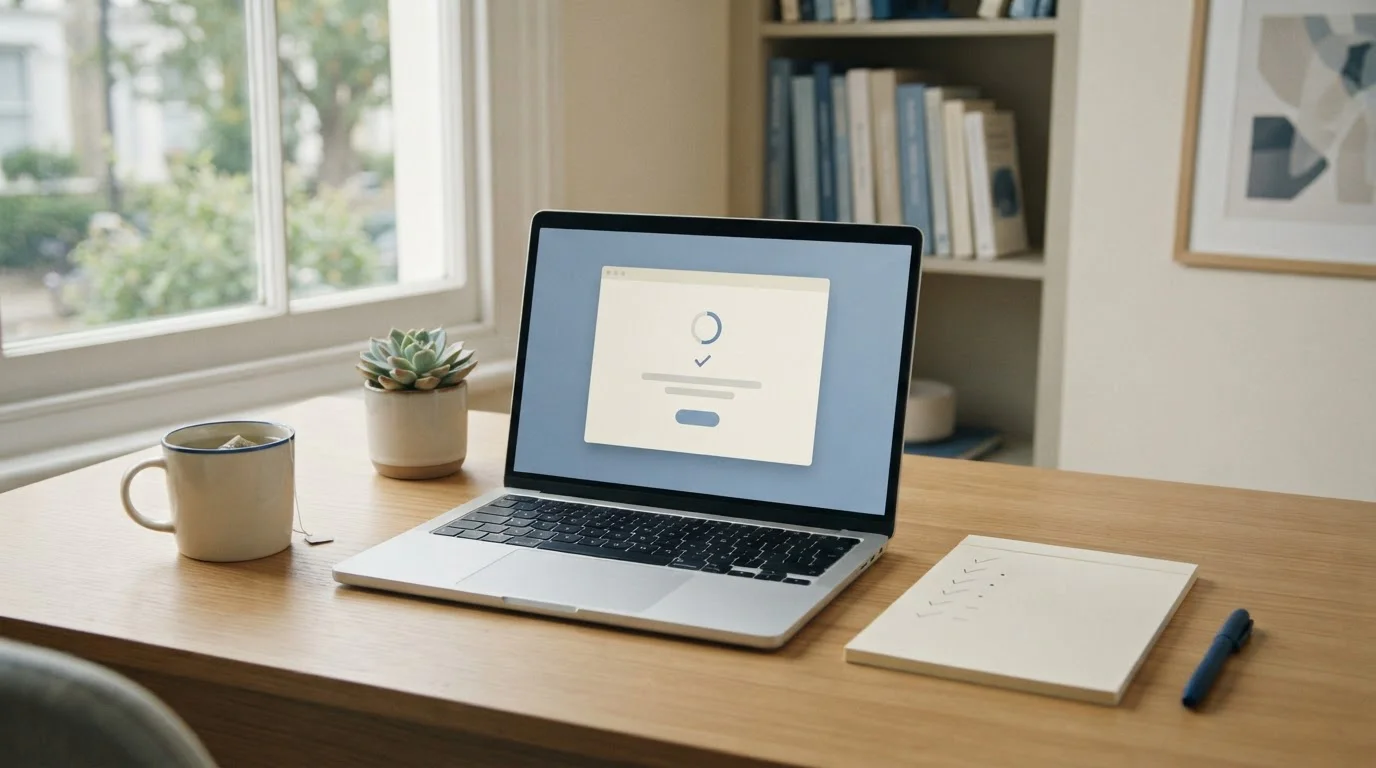 Checkliste für Erlaubnis Bedingungen und Cashback-Auszahlung neben einem Laptop