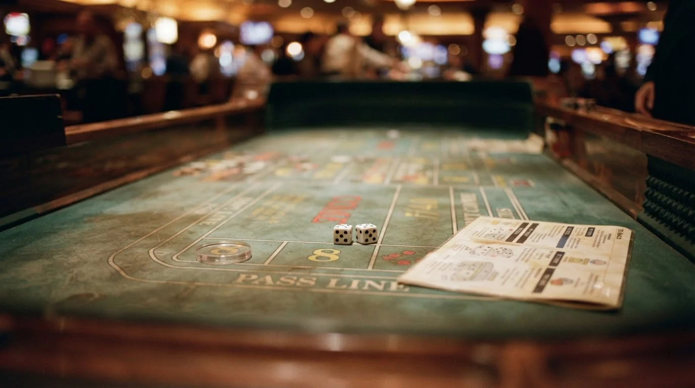 Come-out-Roll und Point am Craps-Tisch