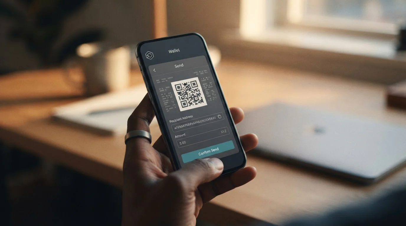 Krypto-Wallet auf dem Smartphone für die Dogecoin-Einzahlung im Casino