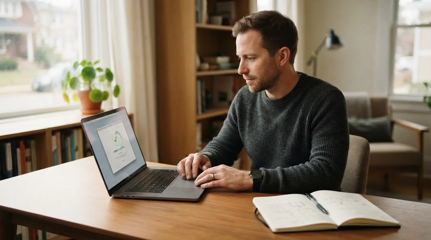 Schrittweise Jeton-Einzahlung an einem Laptop mit Wallet-Bestätigung