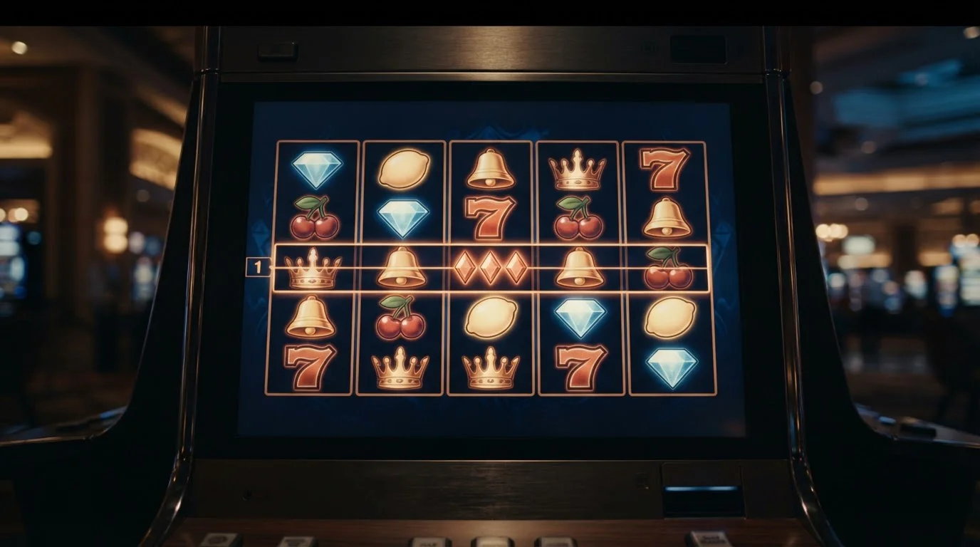 Neutrale Walzen und verschiedene Automatensymbole ohne Markenlogo