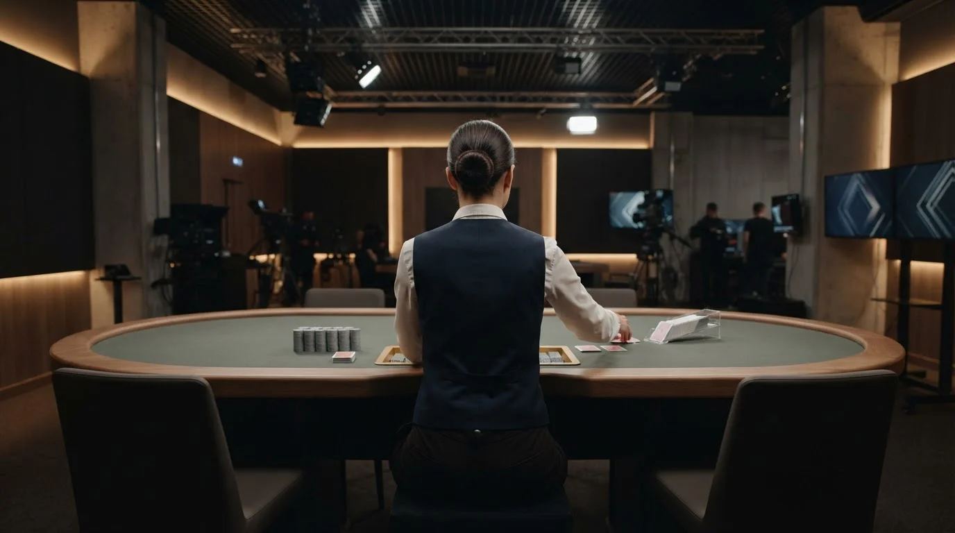 Live-Casino-Studio ohne erkennbare Marken oder Personenporträt