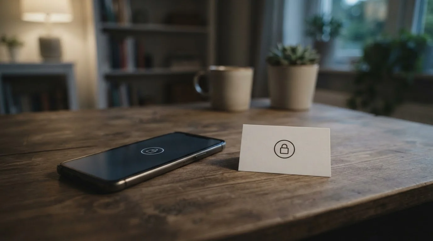 Smartphone mit gesperrter Kontobenachrichtigung als Symbol für OASIS-Spielersperre
