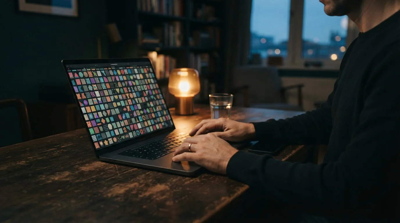 Laptop mit neutraler Spielübersicht eines Offshore-Casinos mit Curaçao-Lizenz