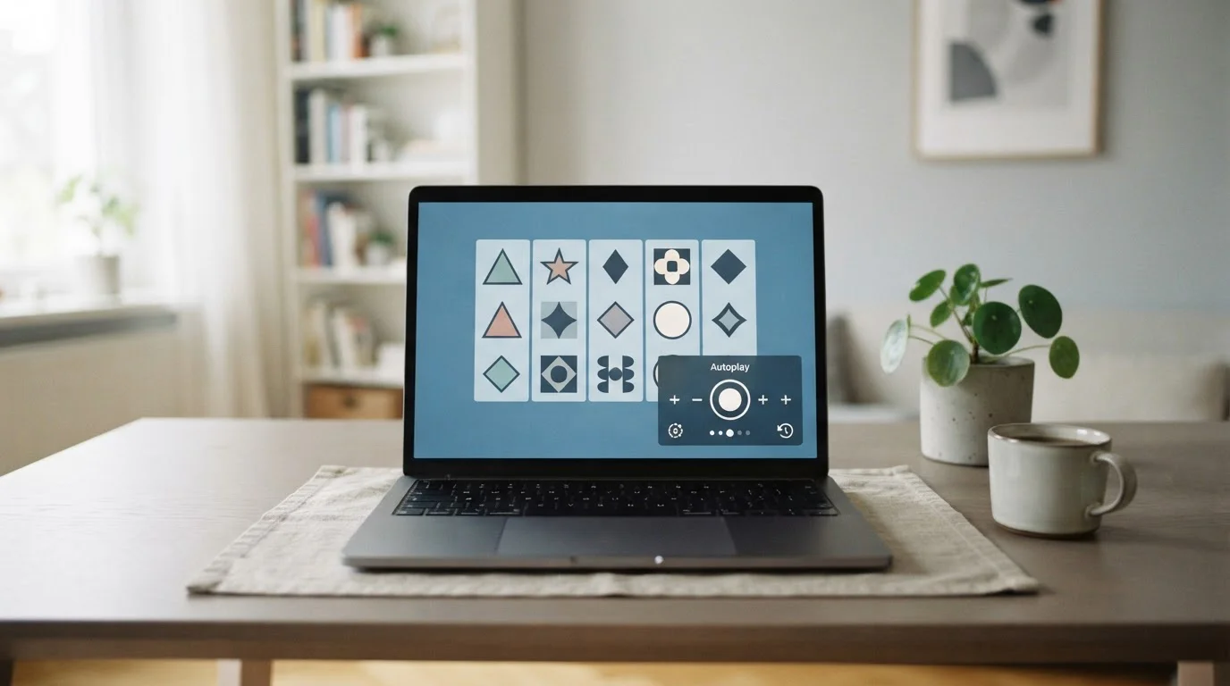 Spielautomat mit klarer Autoplay-Auswahl auf neutralem Bildschirm