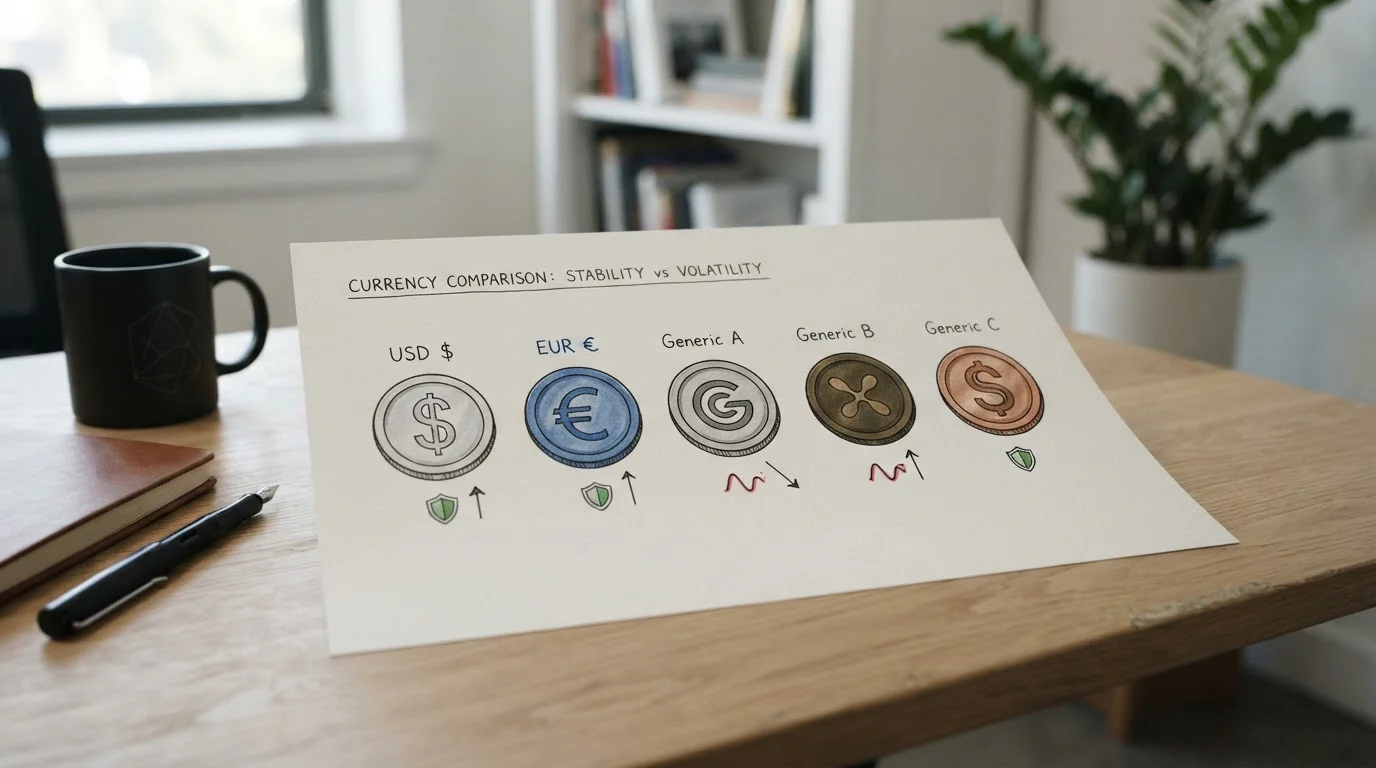 USDC im Vergleich zu Bitcoin, Ethereum, Litecoin und Bitcoin Cash als Zahlungsmethode